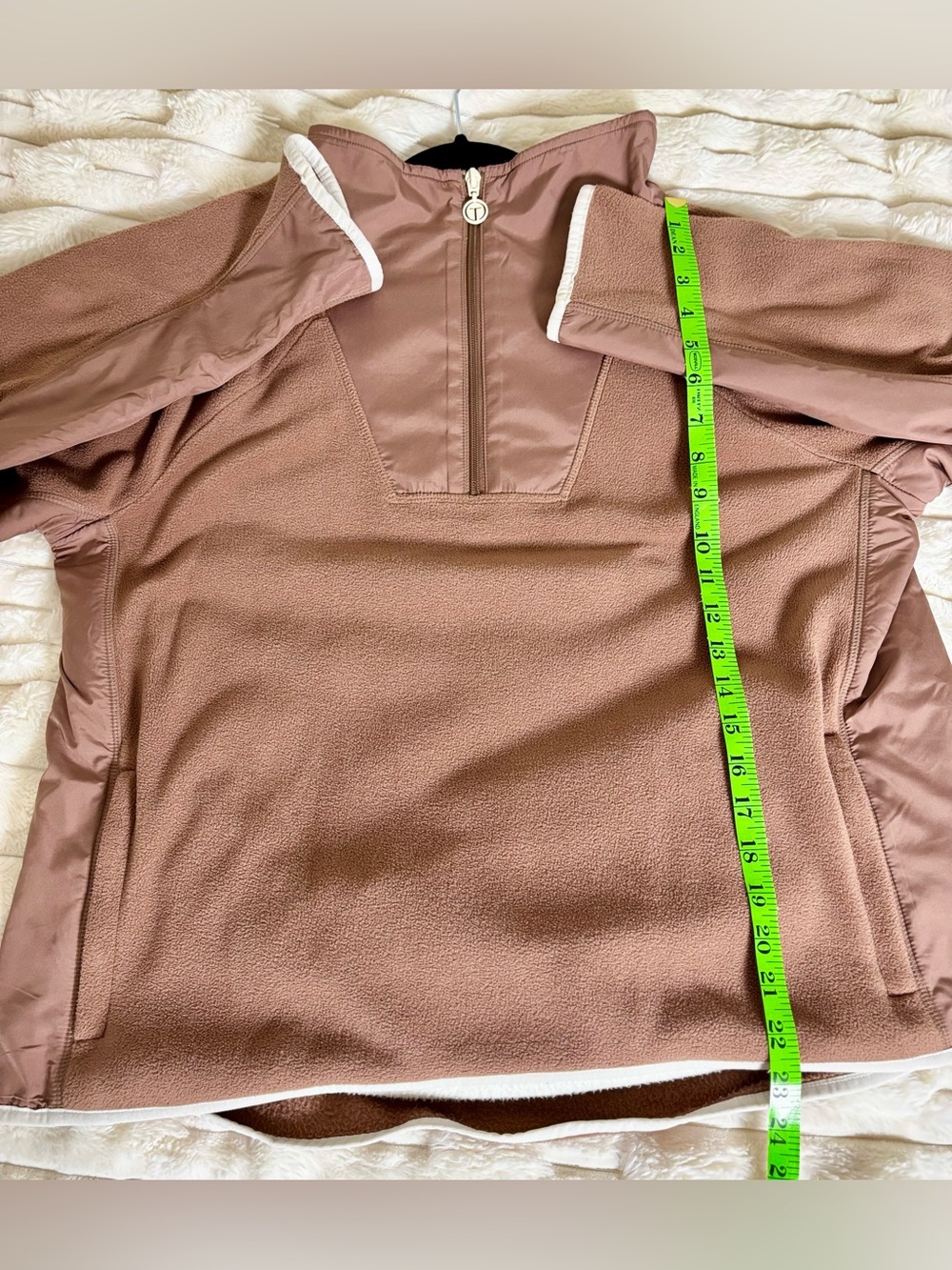 Talbots Microfleece Half-Zip Pullover Brown Size 1XP - Picture 6 of 6